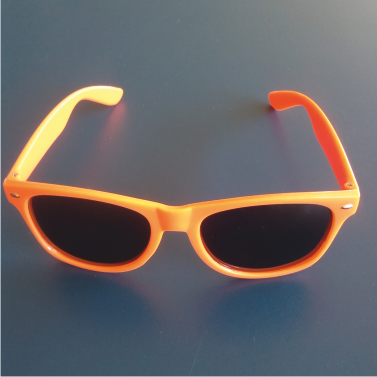 Klassische 80er Sonnenbrille orange Super cool! - zum Schließen ins Bild klicken